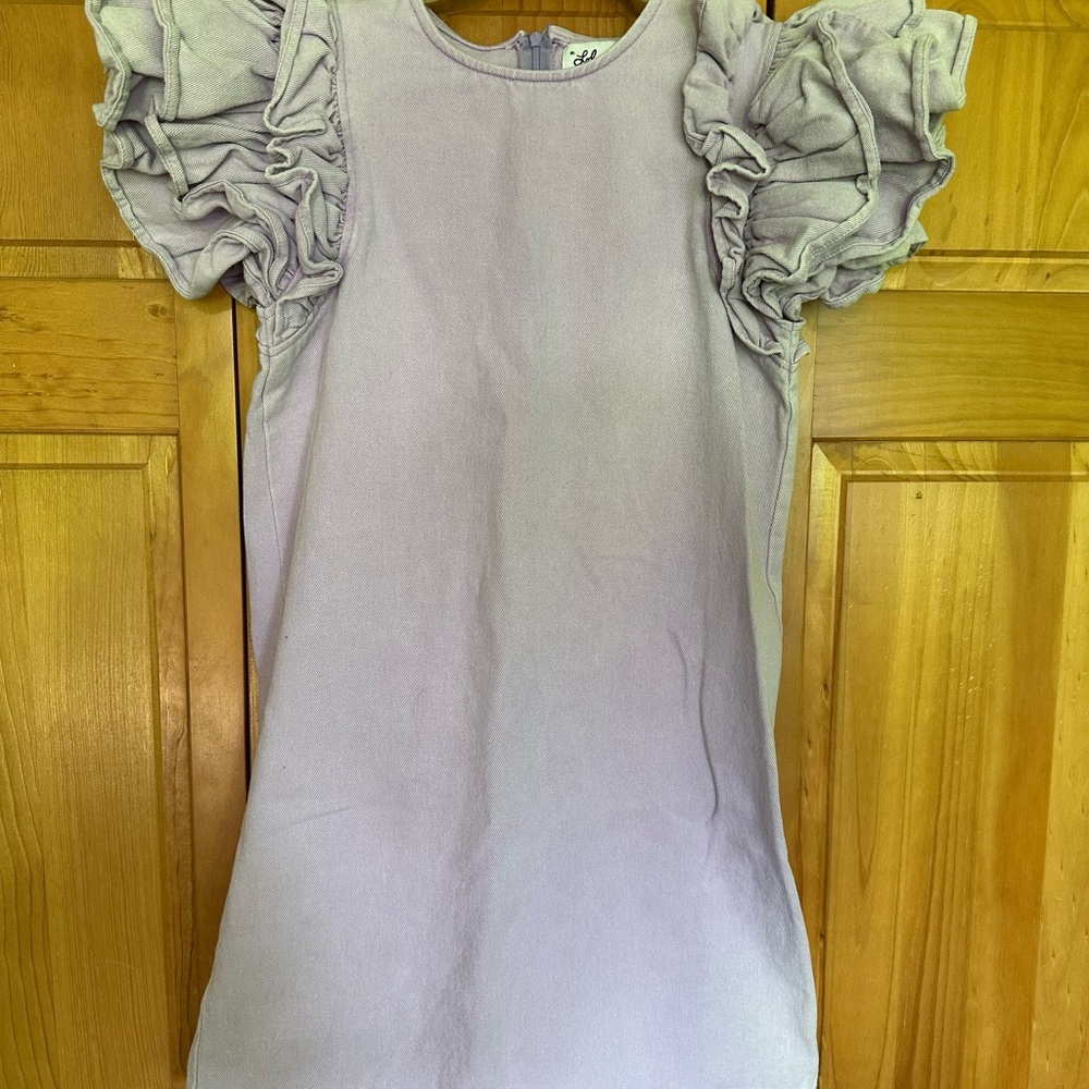 Lola + The Boys Lavender Ruffle Sleeve Dress